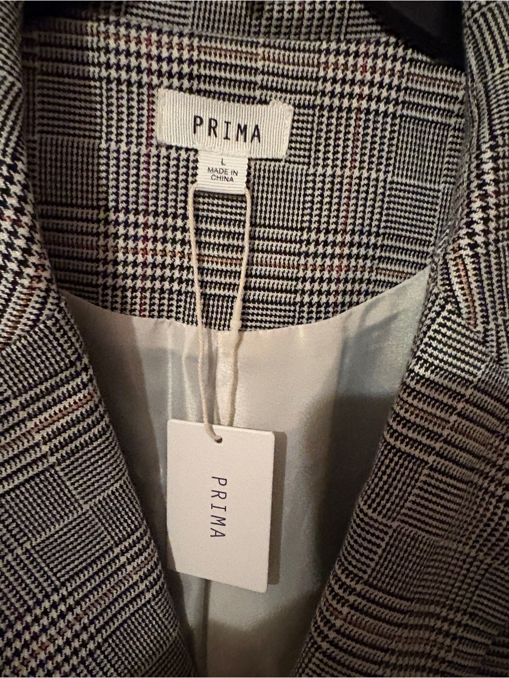 NWT prima large striped coat size large - Picture 3 of 7